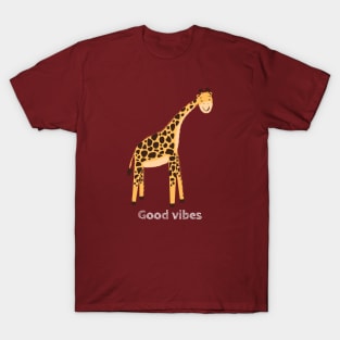 Cute Giraffe bringing good vibes T-Shirt